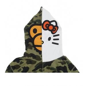 BAPE x Sanrio 1st Camo Green Hello Kitty Full Zip Hoodie